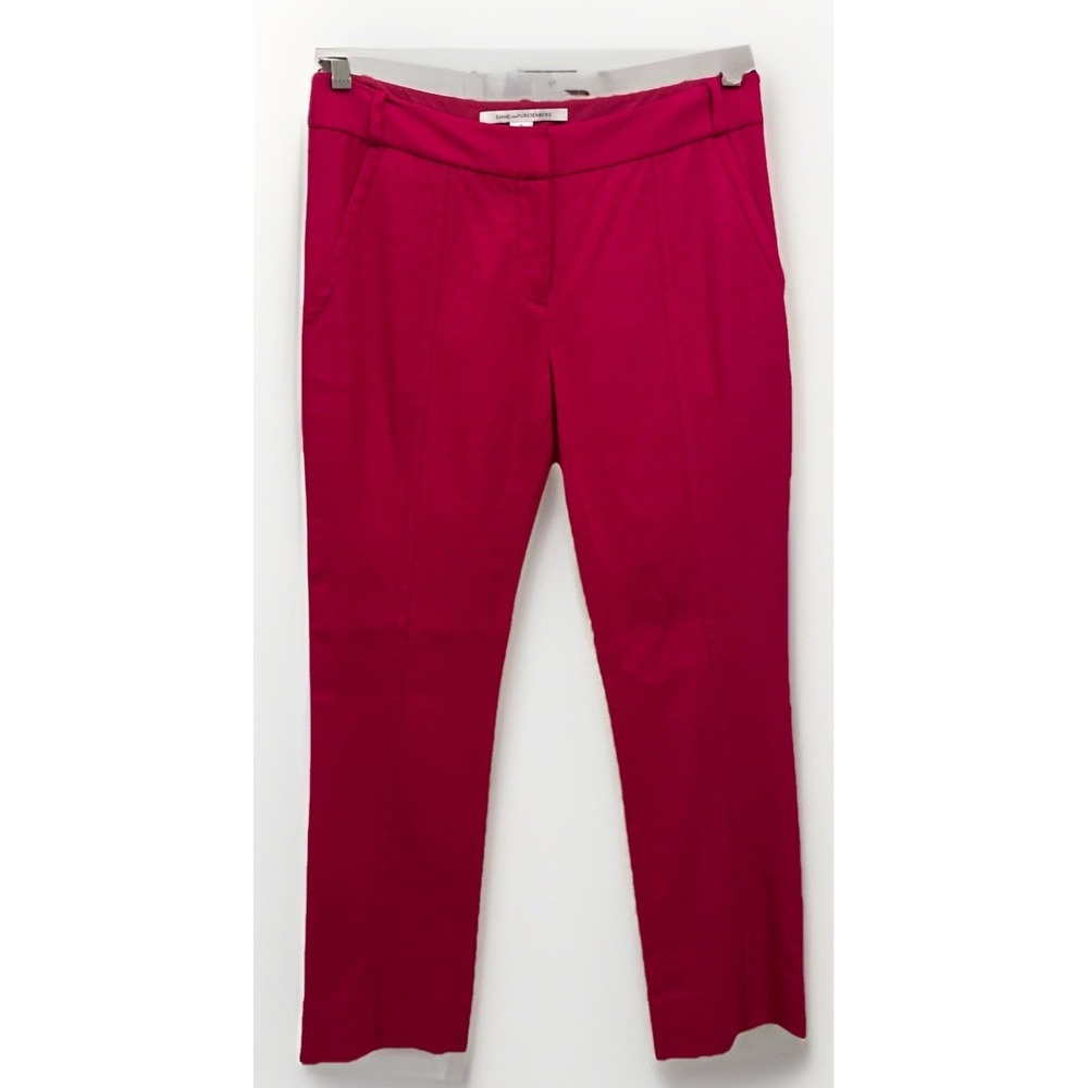 Diane Von Furstenberg Women's Size 6 Ankle‎ Skinny Fuchsia Dress Pants 30x26.5